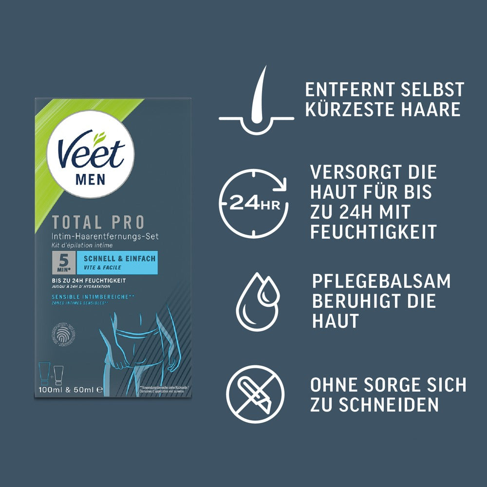 Veet Men Hair Removal Set - Depilación Íntima TOTAL PRO