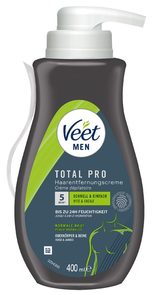Veet Man Total Pro Crema Depilatoria 400 ml