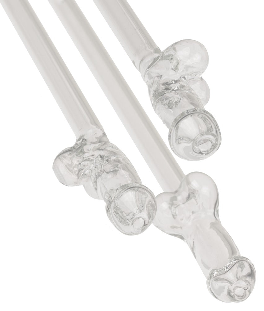Pajitas de Vidrio Diseño Willy x4 - Reutilizables y Sostenibles