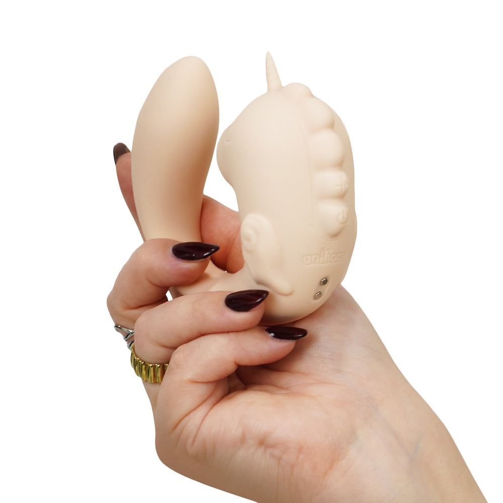 Unihorn C-Horse Coral Throb - Vibrador Doble de Silicona Flexible