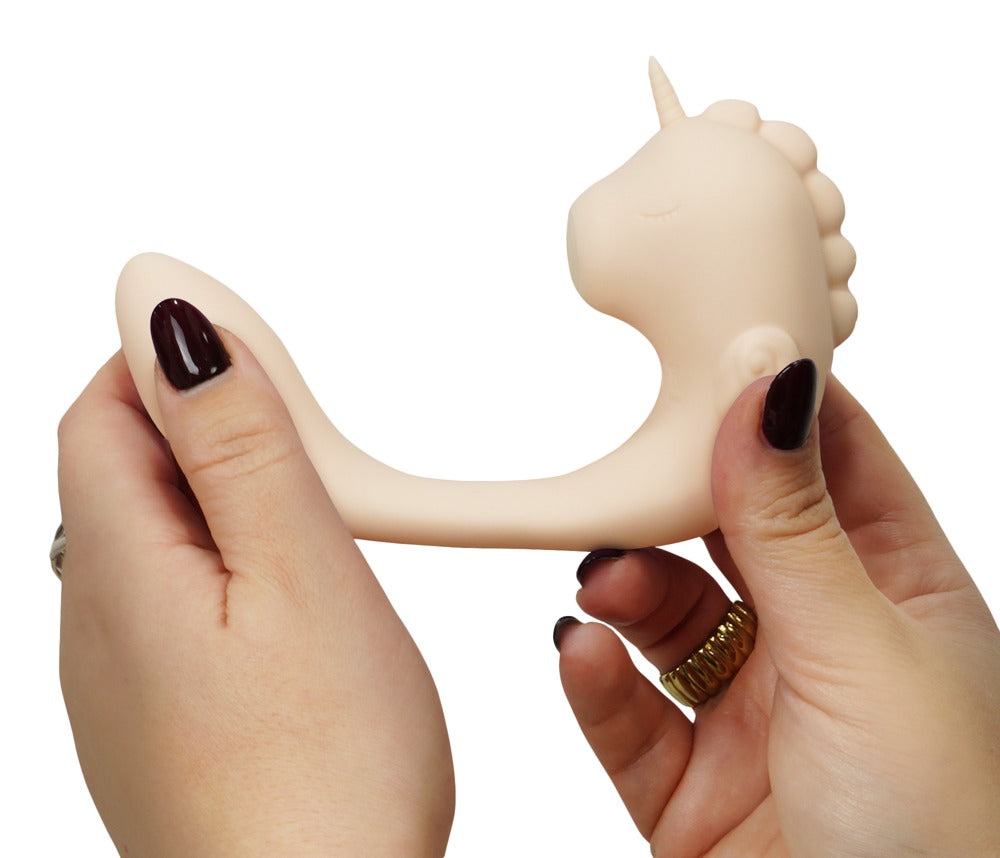 Unihorn C-Horse Coral Throb - Vibrador Doble de Silicona Flexible