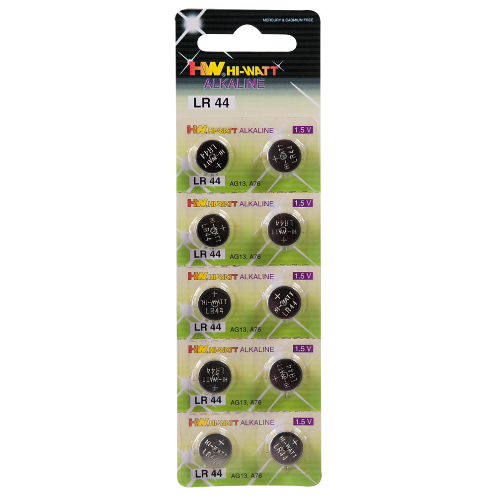 Pilas Button Cell LR44 Alcalinas 1,5V - Pack 10 Unidades