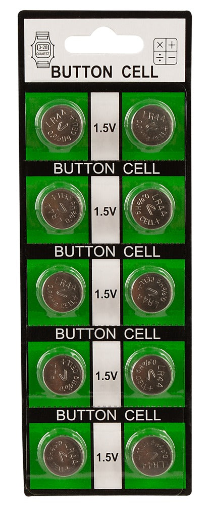 Pilas Button Cell LR44 Alcalinas 1,5V - Pack 10 Unidades