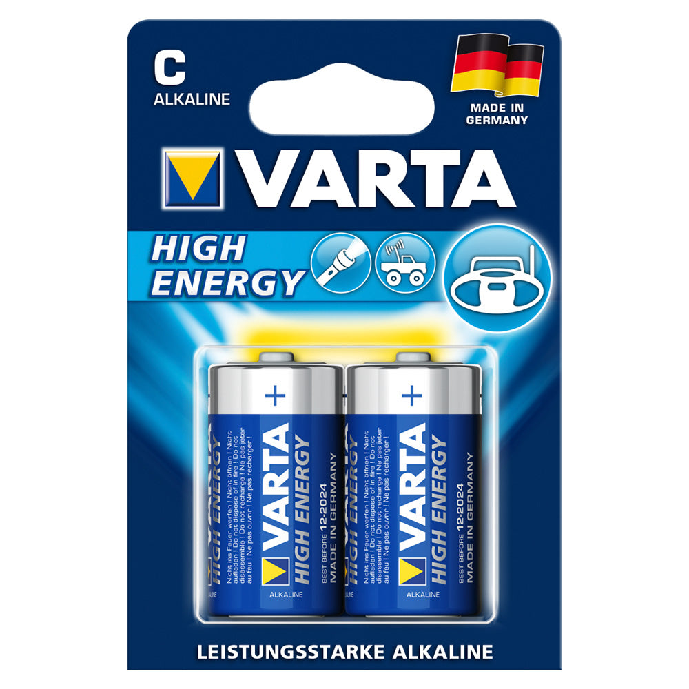 Pilas Varta C High Energy Alcalinas 1,5V - Pack 2 Unidades