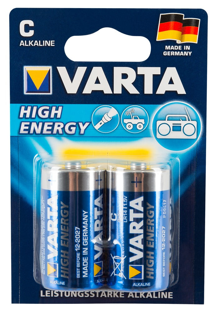 Pilas Varta C High Energy Alcalinas 1,5V - Pack 2 Unidades