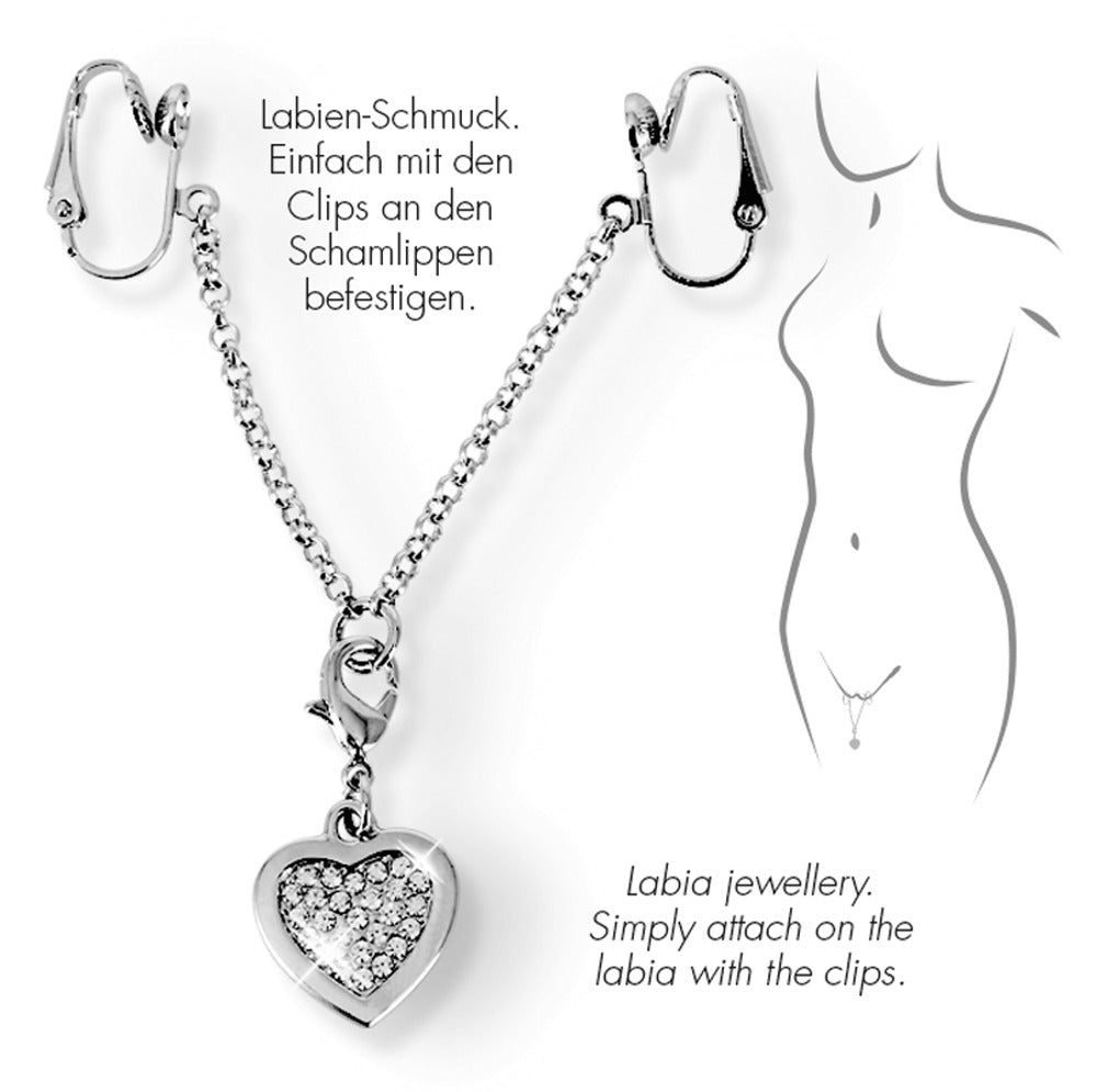 Collar Íntimo Heart-shaped Chain - Joyería Sensual de Plata