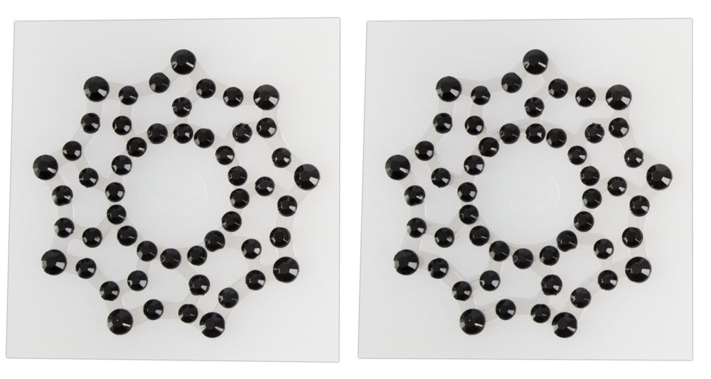 Nipple Stickers Rhinestone - Pezoneras Autoadhesivas con Pedrería Negra