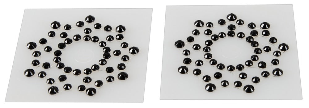 Nipple Stickers Rhinestone - Pezoneras Autoadhesivas con Pedrería Negra