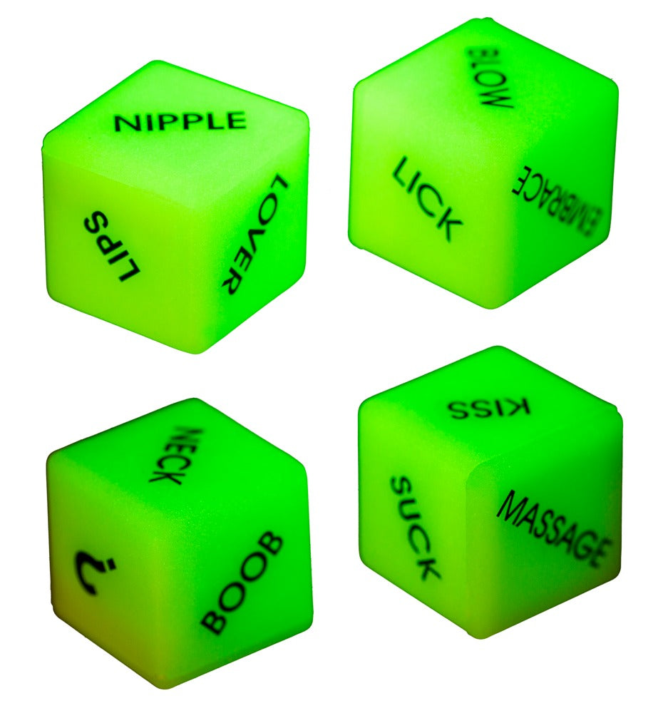 Dados Eróticos Luminiscentes - Juego de Pareja Glow-in-the-Dark