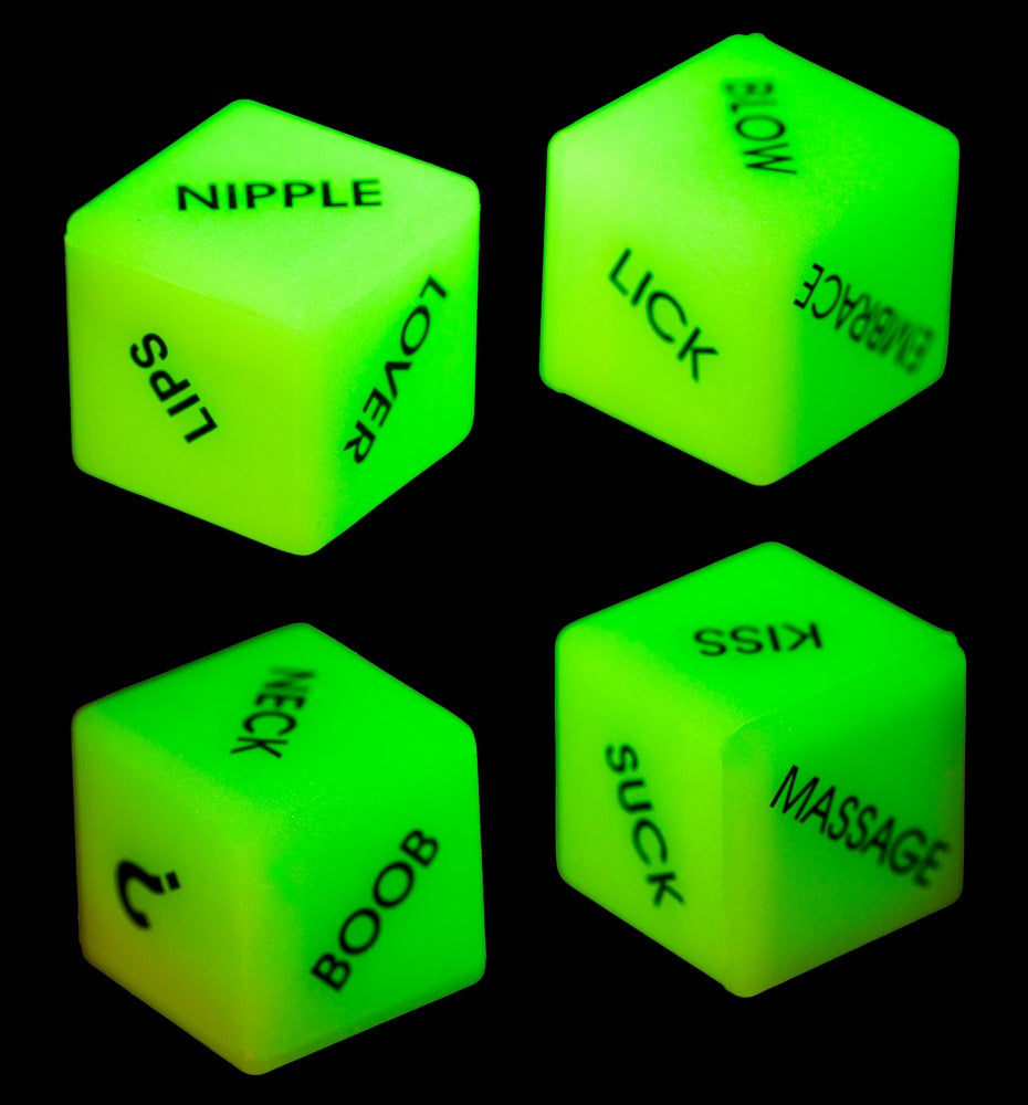 Dados Eróticos Luminiscentes - Juego de Pareja Glow-in-the-Dark