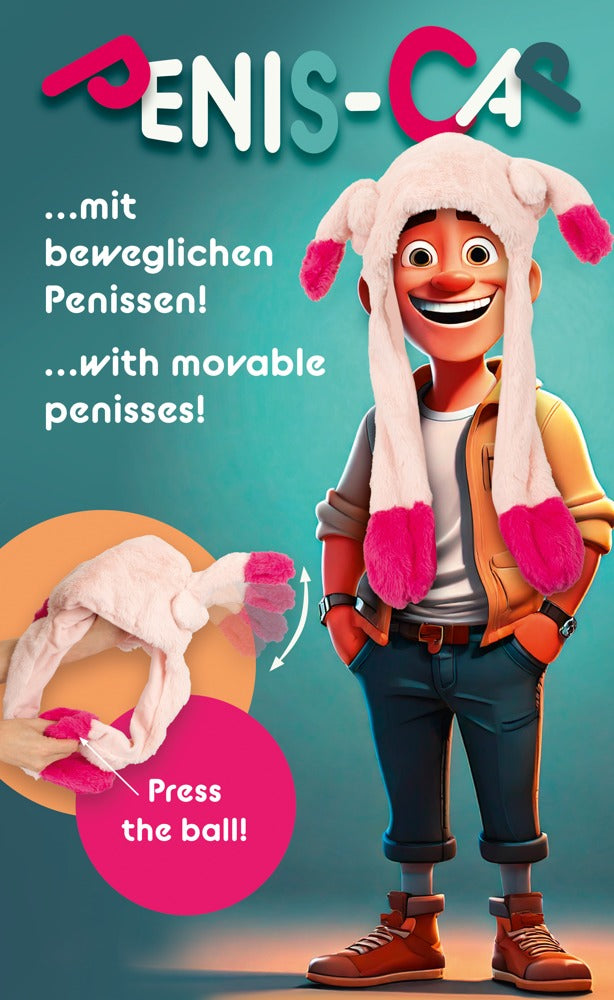 Sombrero con Pene Inflable Móvil - Artículo de Fiesta Divertido