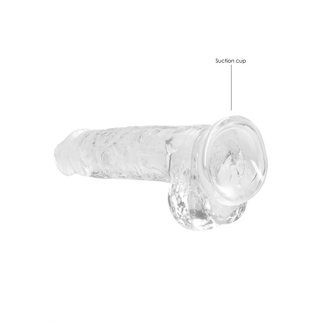 DILDO REALISTA CON TESTICULOS CRYSTAL CLEAR 8 /21CM REALROCK