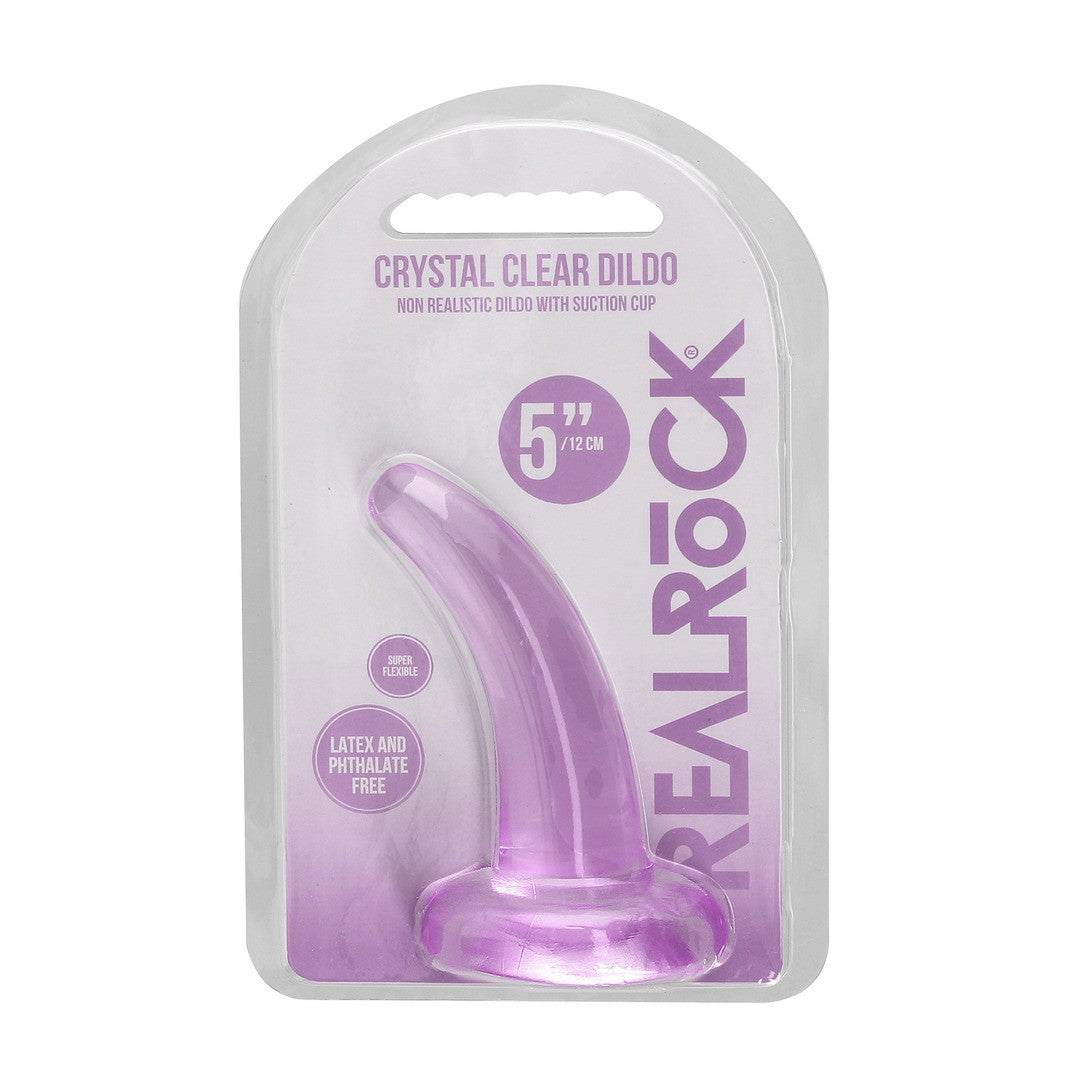 DILDO NON-REALISTIC CRYSTAL CLEAR 5 /11,5 CM MORADO REALROCK