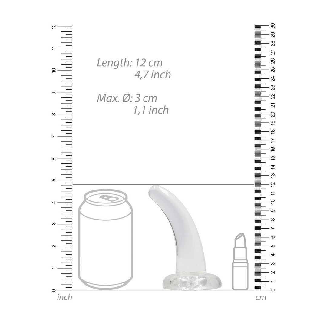 DILDO NON-REALISTIC CRYSTAL CLEAR 5 /11,5 CM REALROCK