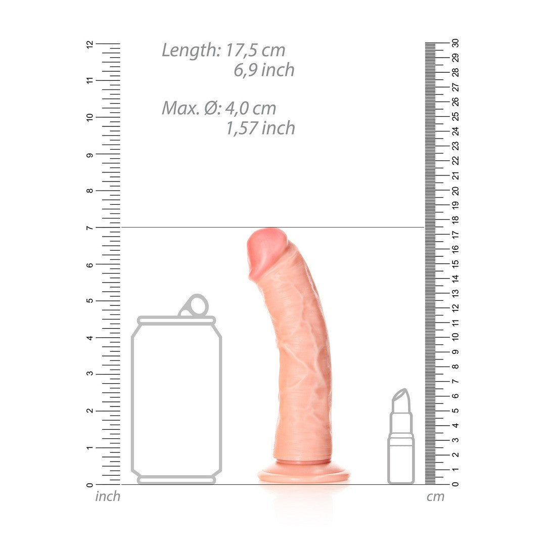 DILDO CURVED REALISTIC 6 /15,5 CM FLESH REALROCK
