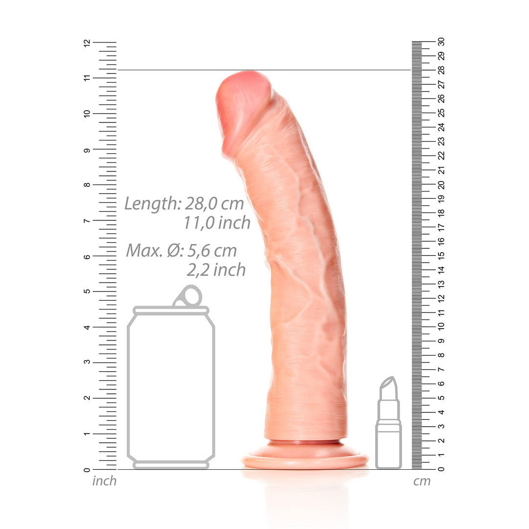 DILDO CURVED REALISTIC 10 /25,5 CM FLESH REALROCK
