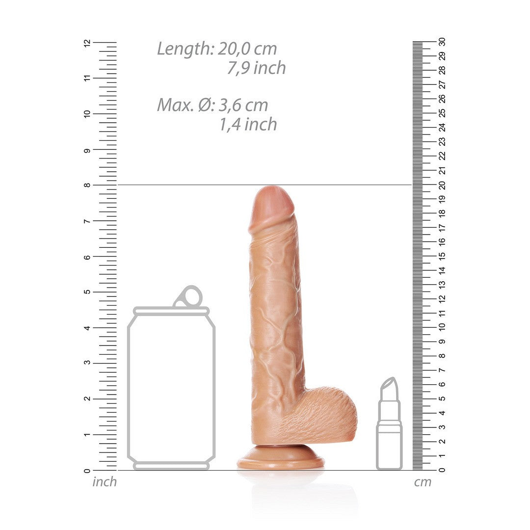 DILDO REALISTA CON TESTICULOS STRAIGHT 7 / 18 CM REALROCK