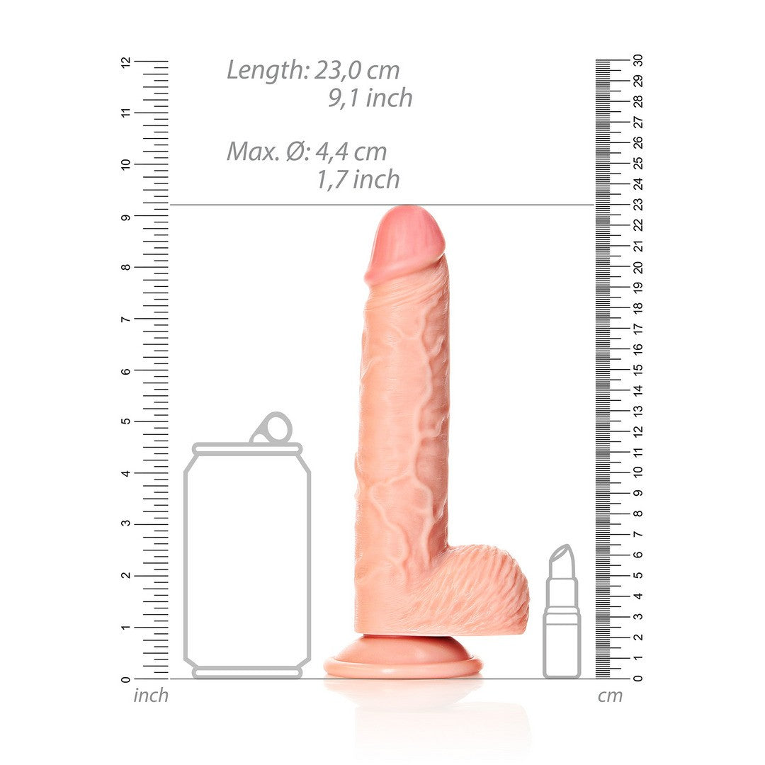 DILDO REALISTA CON TESTICULOS STRAIGHT 8 /20,5 CM FLESH REALROCK