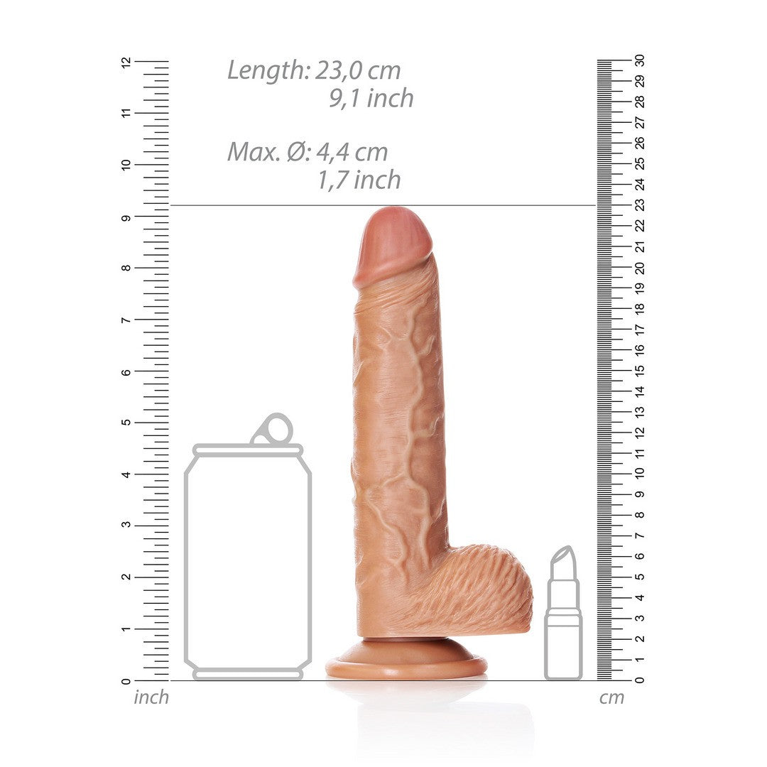 DILDO REALISTA CON TESTICULOS STRAIGHT 8 /20,5 CM REALROCK
