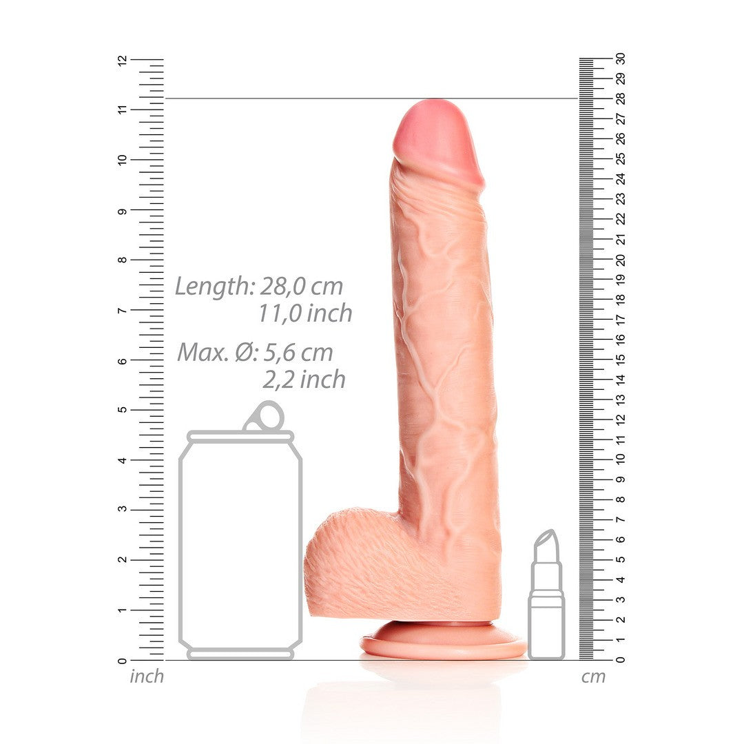 DILDO REALISTA CON TESTICULOS STRAIGHT 9 /23 CM REALROCK