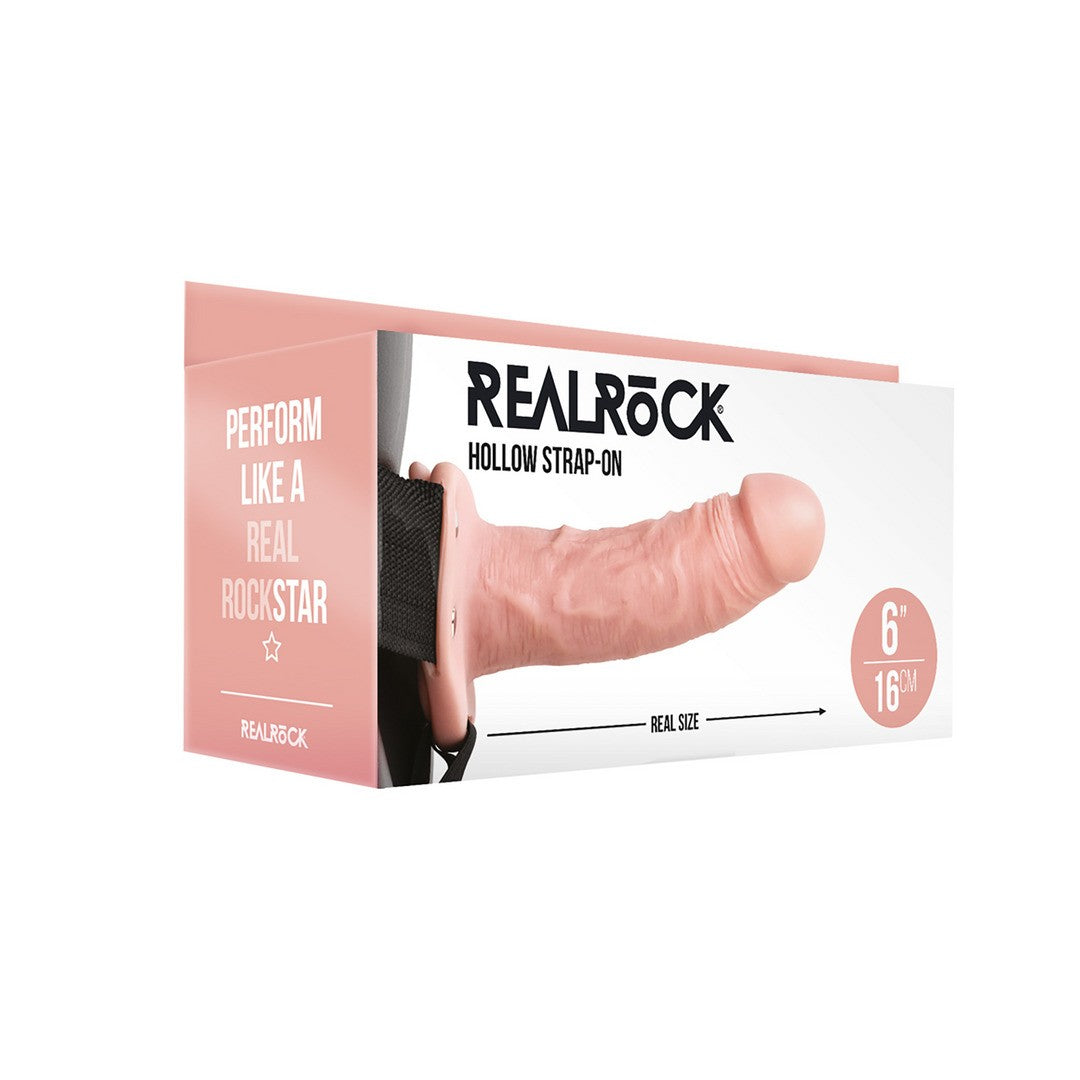 STRAP-ON HUECO 6 /15,5 CM FLESH REALROCK
