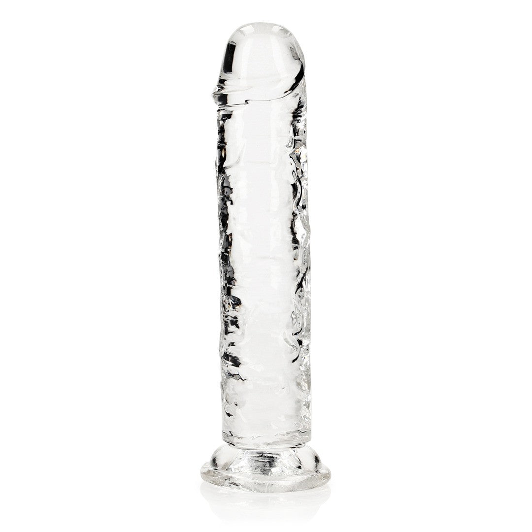 DILDO STRAIGHT REALISTIC CRYSTAL CLEAR 8 /20 CM TRANSPARENTE REALROCK