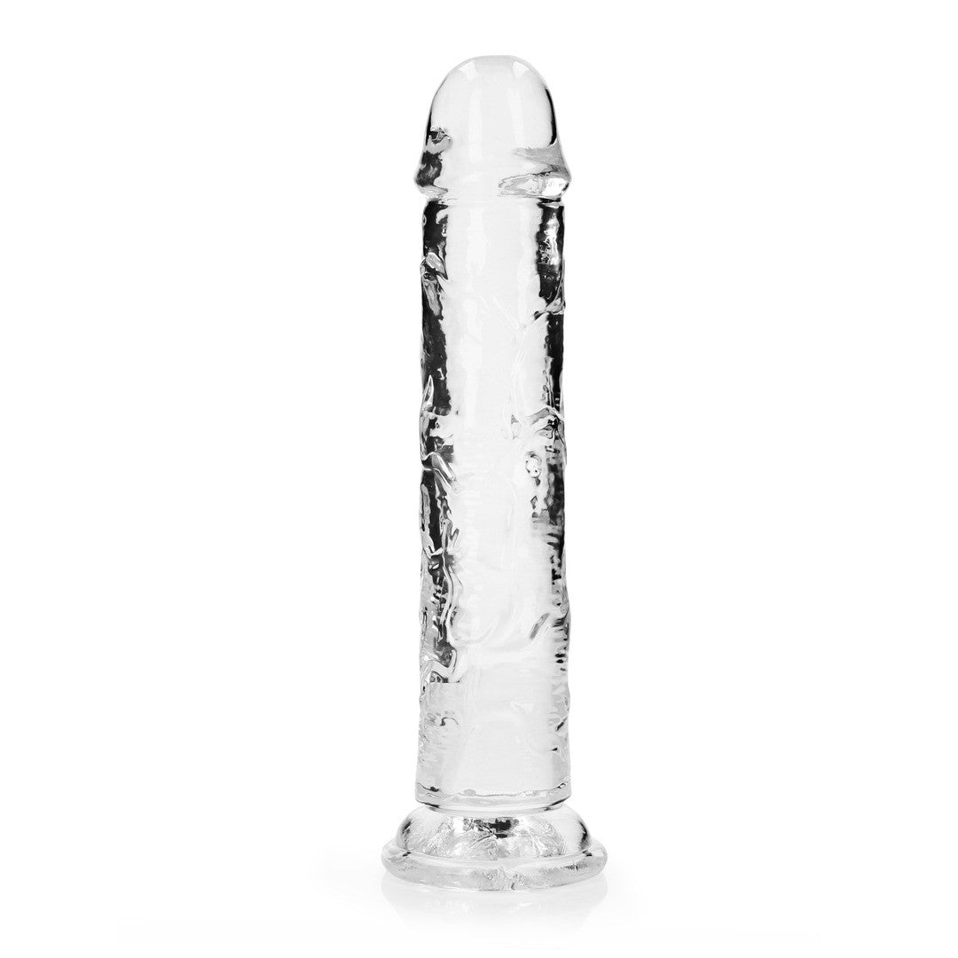 DILDO STRAIGHT REALISTIC CRYSTAL CLEAR 9 /23 CM TRANSPARENTE REALROCK