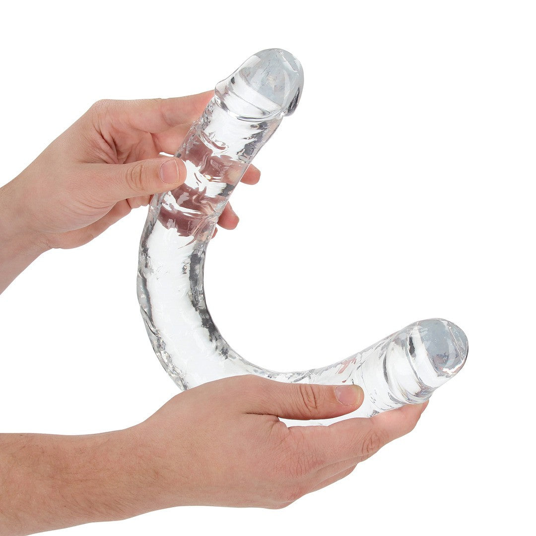DILDO DOBLE CRYSTAL CLEAR 18 /45 CM TRANSPARENTE REALROCK
