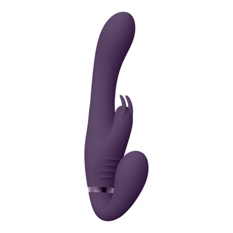 STRAP-ON SIN ARNÉS SUKI VIBRATING RABBIT MORADO VIVE