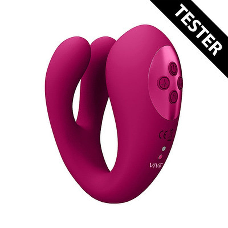 TESTER VIBRADOR PARA PAREJAS YOKO TRIPLE ACTION DUAL PRONGS ROSA VIVE