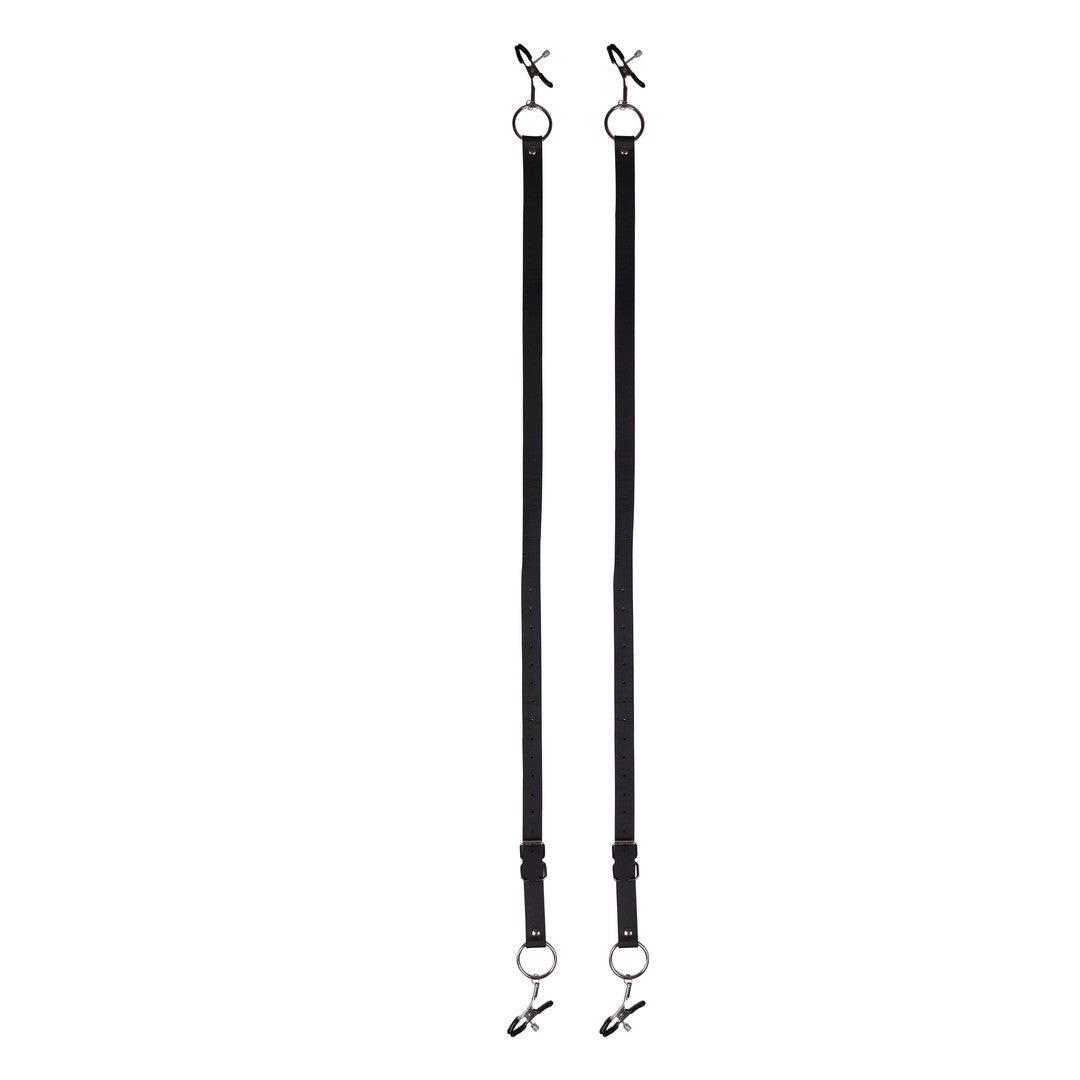 SEPARADOR  XTREME LABIA SPREADER WITH CLAMPS NEGRO OUCH!