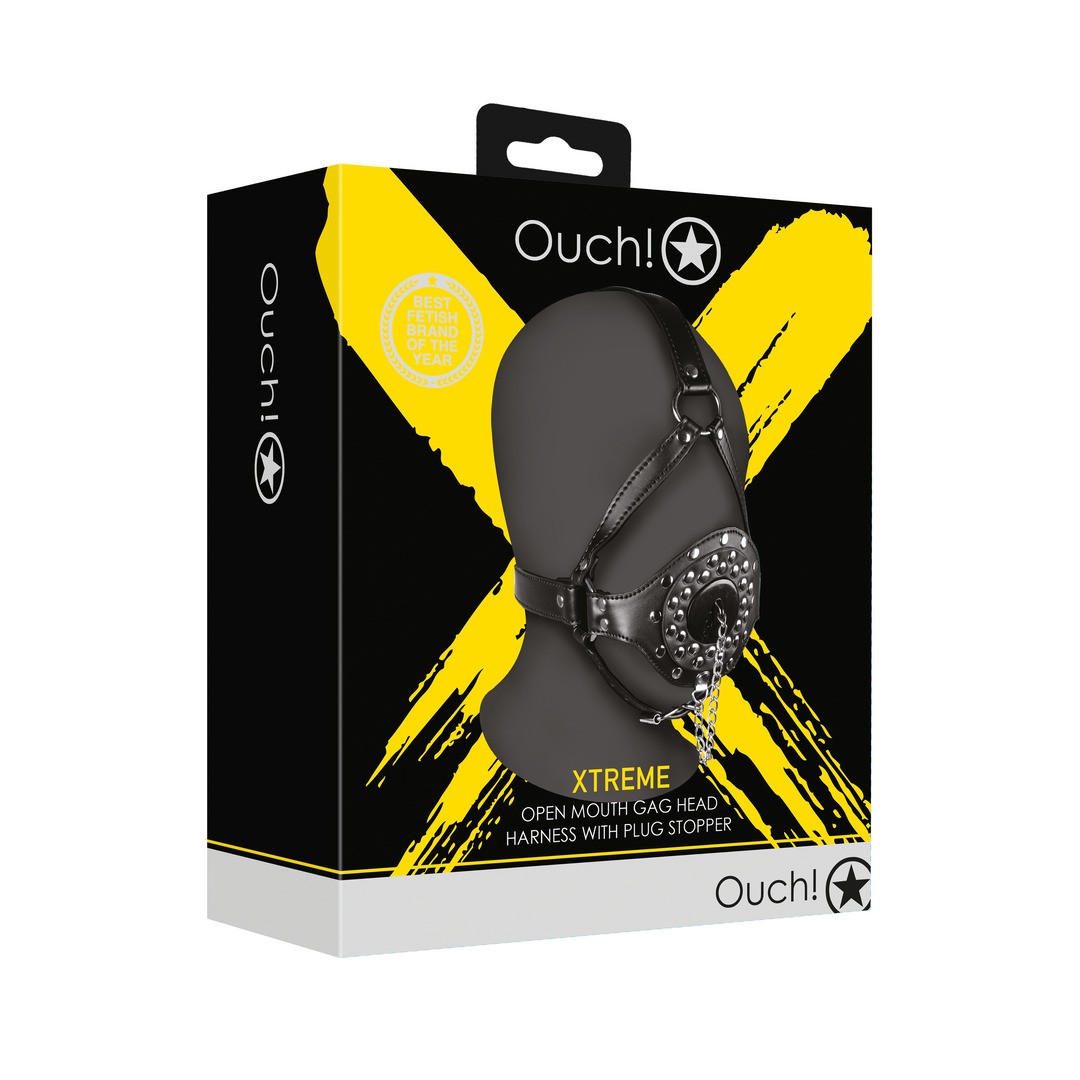 MÁSCARA CON MORDAZA CON FUNDA EXTREME OUCH!