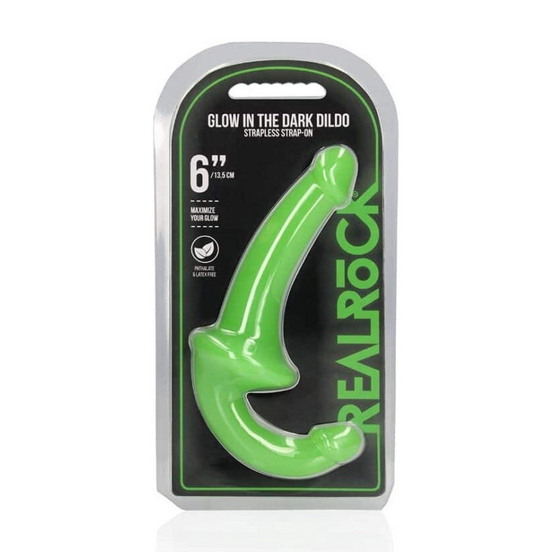 STRAP-ON SIN ARNÉS GLOW IN THE DARK 6'' / 13,5 CM REALROCK