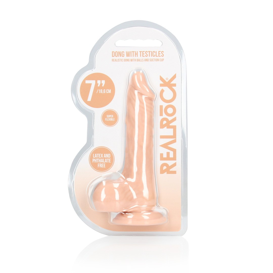 DILDO CON TESTÍCULOS 7 / 17 CM REALROCK
