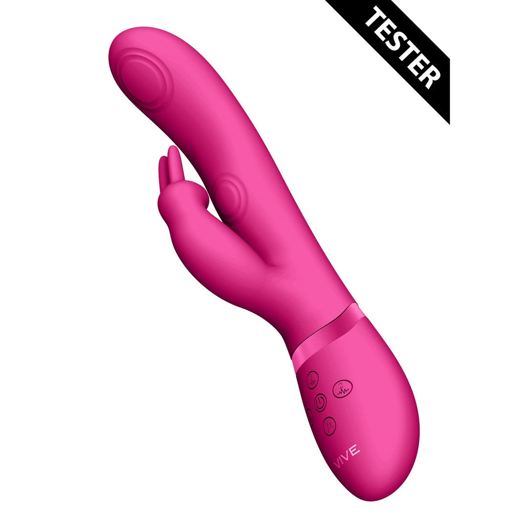 TESTER VIBRADOR MAY DUAL PULSE-WAVE C-SPOT AND G-SPOT RABBIT ROSA VIVE