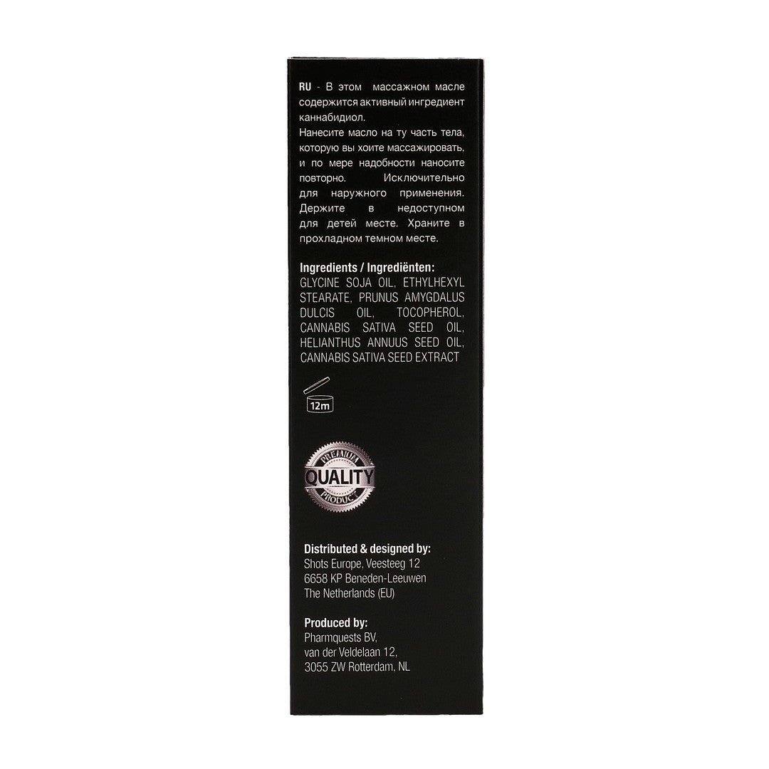 ACEITE DE MASAJE CON CBD CANNABIS 2 FL OZ 50 ML PHARMQUESTS