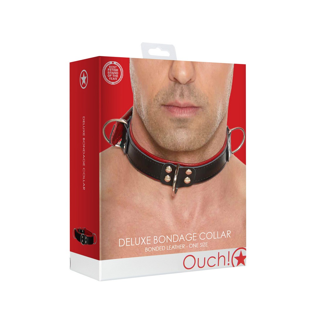 COLLAR BONDAGE DELUXE ROJO OUCH!