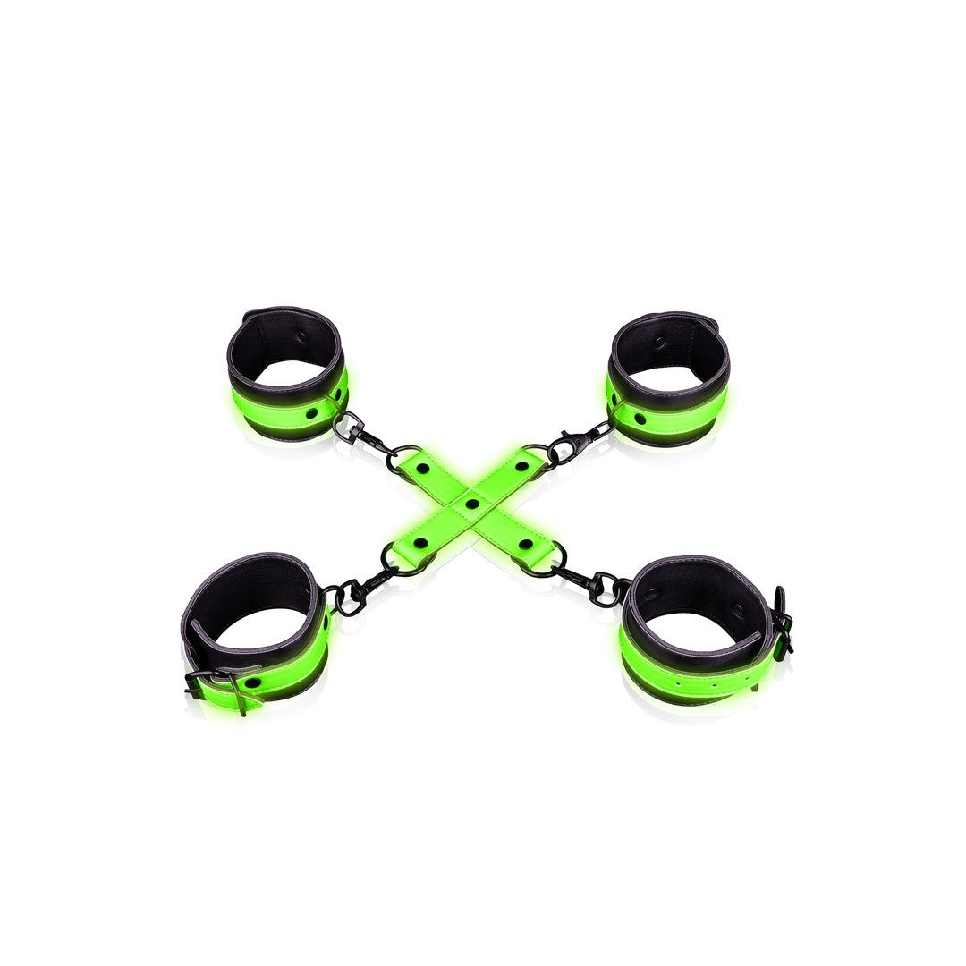 ESPOSAS PARA PUÑOS Y TOBILLOS CON HOGTIE GLOW IN THE DARK OUCH!