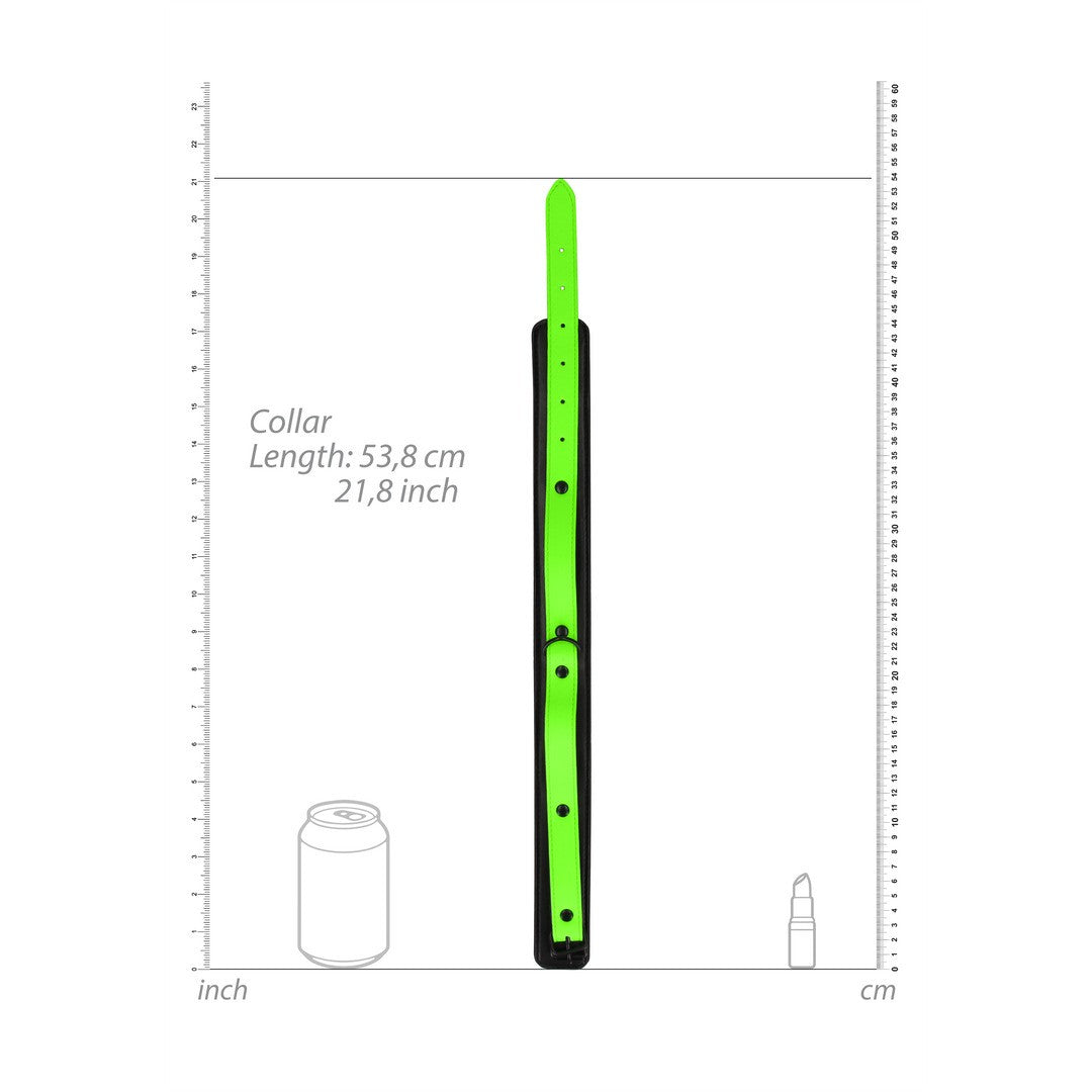 COLLAR CON CORREA GLOW IN THE DARK OUCH!
