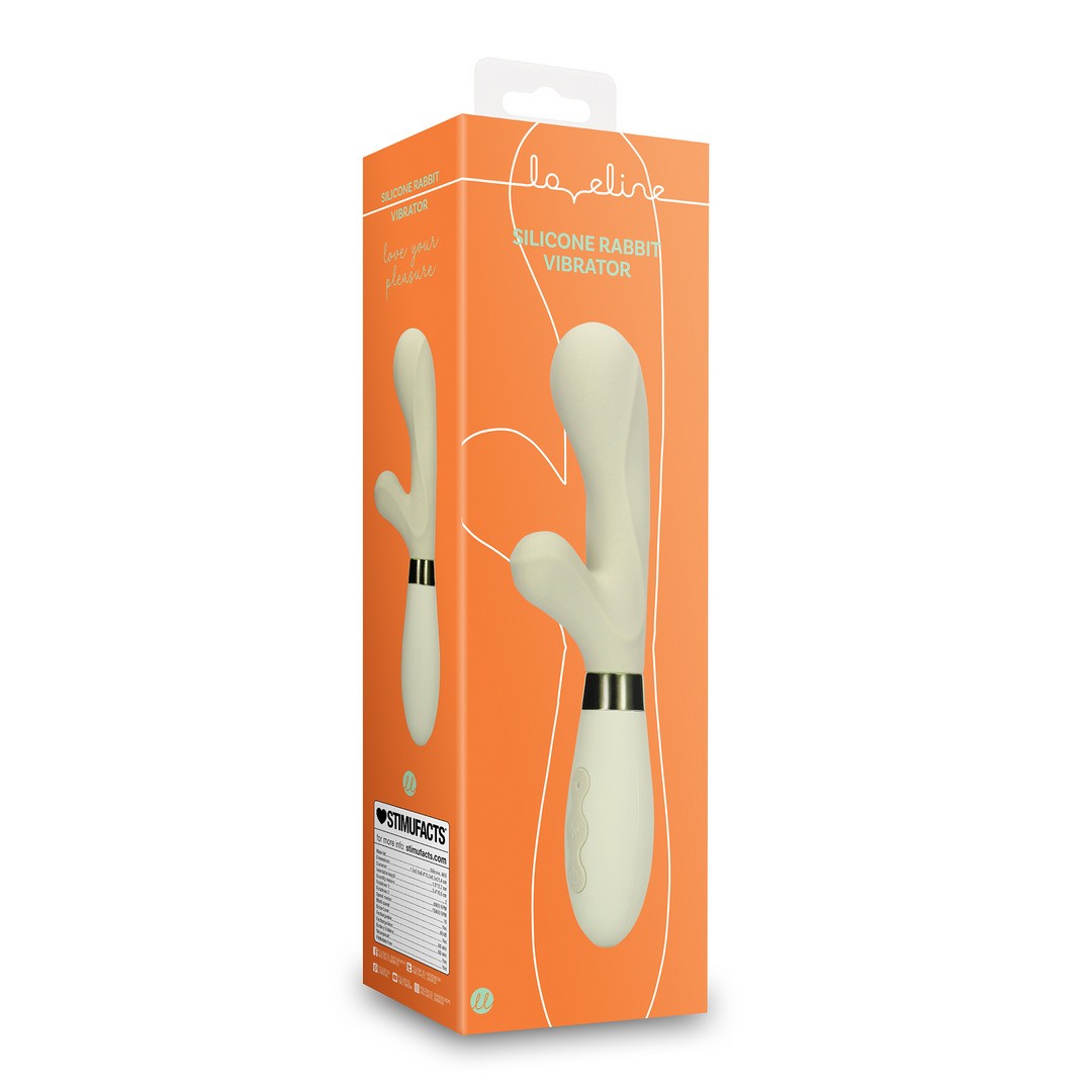 VIBRADOR RABBIT EN SILICONA MISTY GREEN LOVELINE