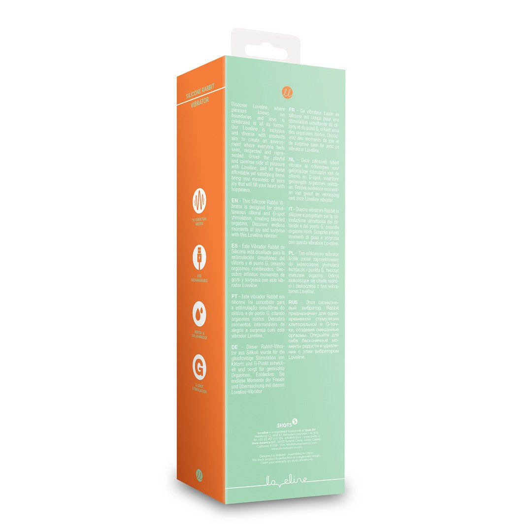 VIBRADOR RABBIT EN SILICONA MISTY GREEN LOVELINE