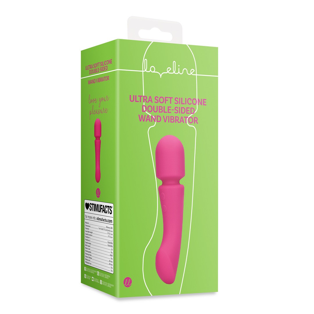 VARITA DE MASAJE ULTRA SOFT SILICONE DOUBLE-SIDED PRESTONE PINK LOVELINE