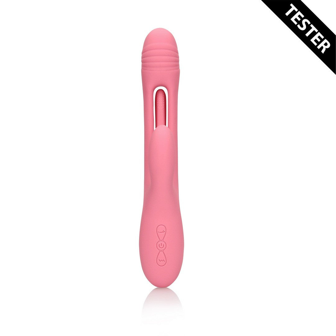 TESTER VIBRADOR FLAPPING G-SPOT RABBIT  PINK ARABESQUE LOVELINE