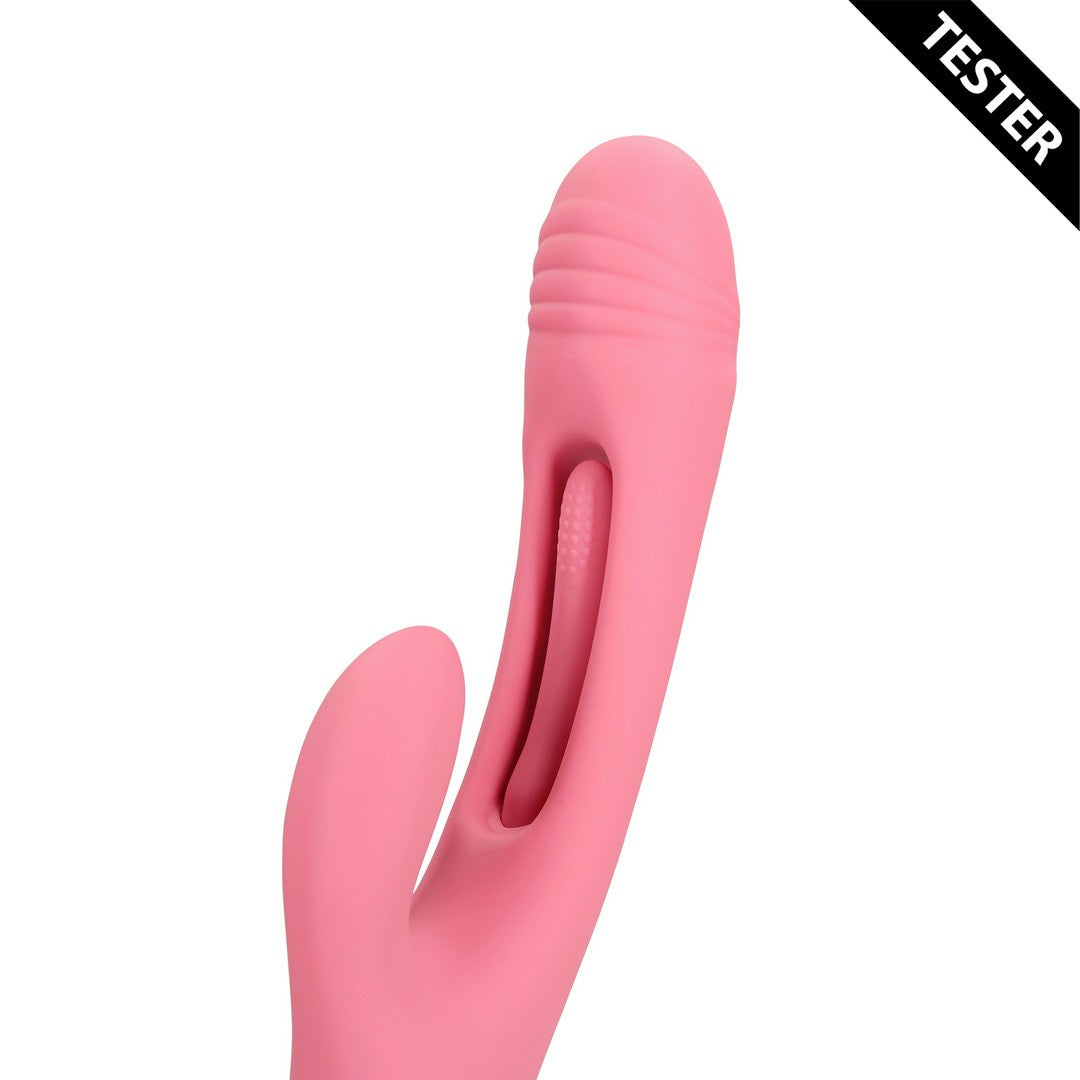 TESTER VIBRADOR FLAPPING G-SPOT RABBIT  PINK ARABESQUE LOVELINE