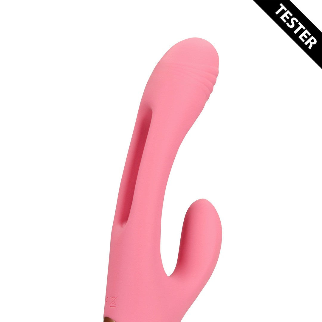 TESTER VIBRADOR FLAPPING G-SPOT RABBIT  PINK ARABESQUE LOVELINE
