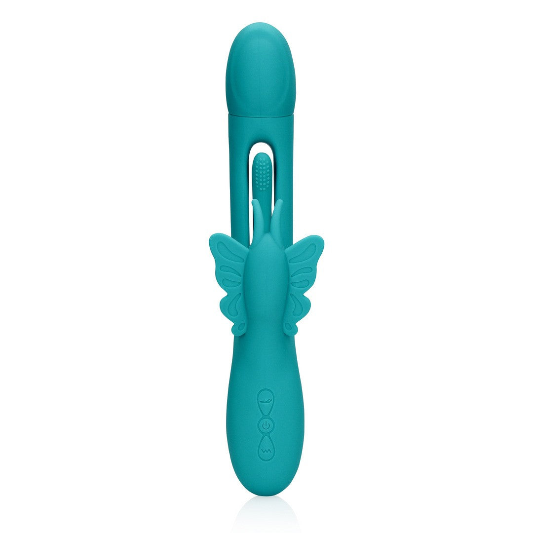 VIBRADOR BUTTERFLY FLAPPING G-SPOT PEACOCK BLUE LOVELINE