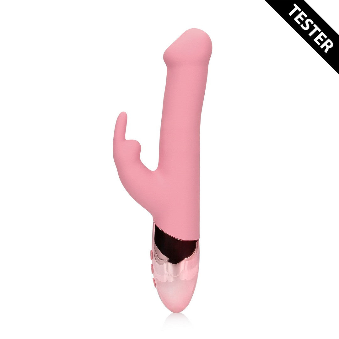 TESTER VIBRADOR RABBIT CON ROTACIÓN DE PERLAS PINK ARABESQUE LOVELINE