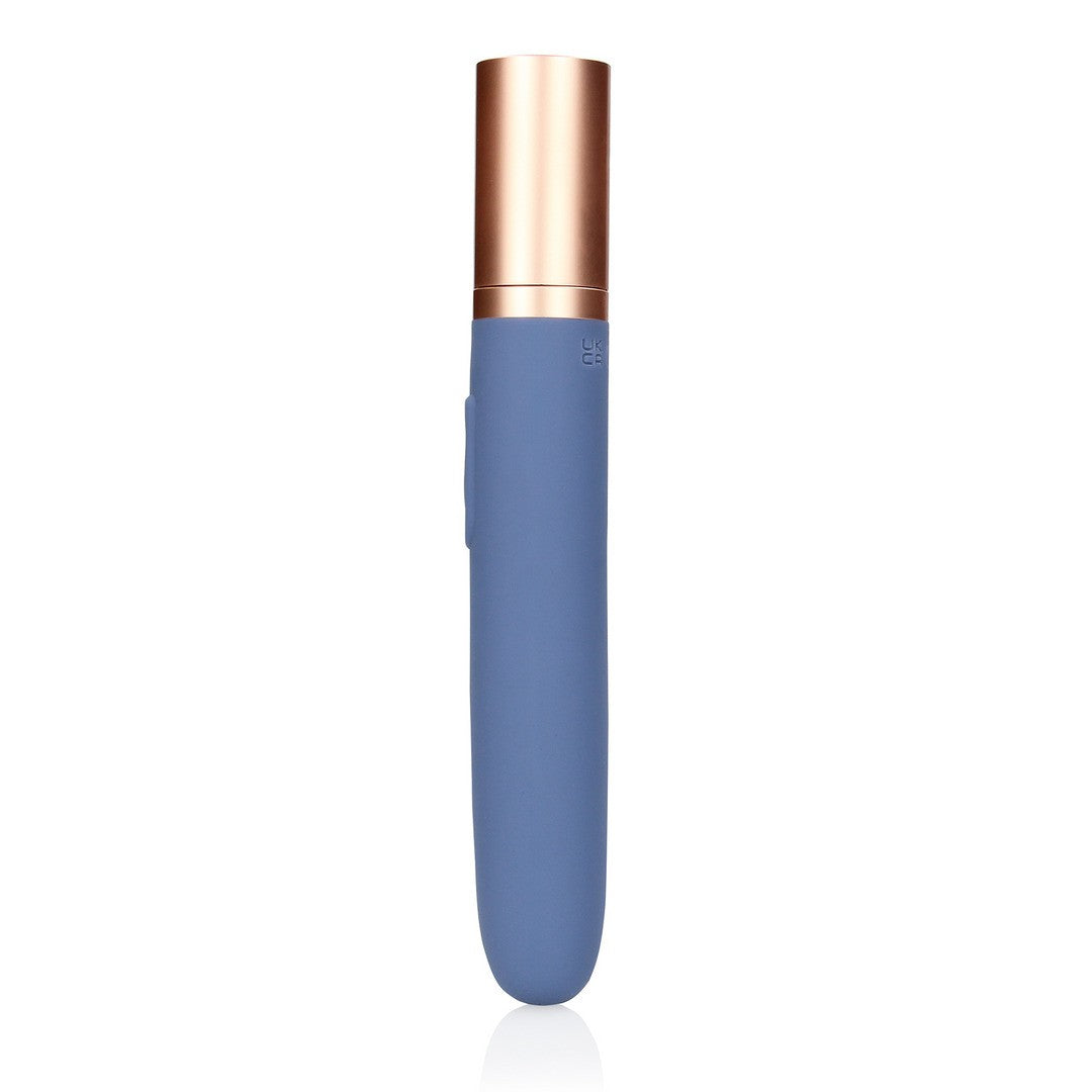 VIBRADOR DE VIAJE CON COMPARTIMENTO PARA LUBRICANTE BLUE HORIZON LOVELINE