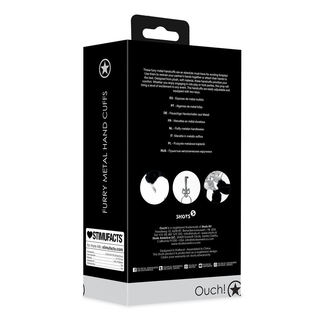 ESPOSAS DE FELPA FURRY METAL NEGRO OUCH!
