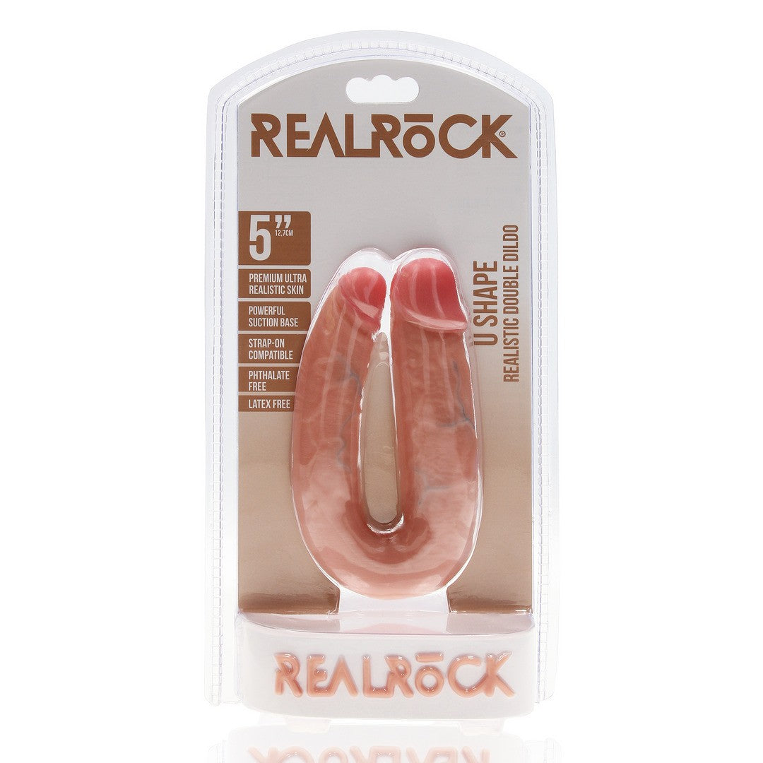 DILDO DOBLE U SHAPED DOUBLE DILDO 5 /12,7 CM REALROCK